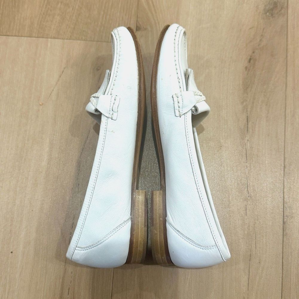 Bally Margy White Tassel Leather Loafer, Size 6.5 - Picture 4 of 6